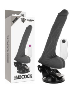 BASECOCK VIBRADOR ARTICULABLE CONTROL REMOTO NEGRO18.5CM