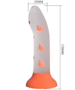 PRETTY LOVE - MAGICAL NIGHTFALL DILDO SIN VIBRACIÓN LUMINOSO NARANJA