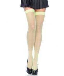 LEG AVENUE - MEDIAS NYLON EN RED NEON