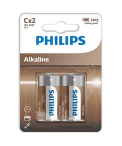 PHILIPS - ALKALINE PILA C LR14 BLISTER*2