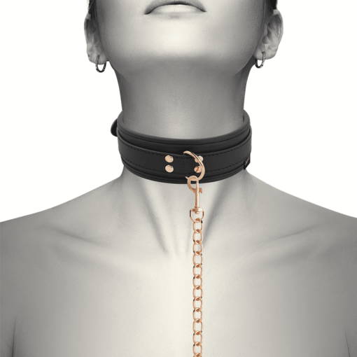 COQUETTE CHIC DESIRE - FANTASY COLLAR CUERO VEGANO CON CORREA Y FORRO DE NEOPRENO - Imagen 3