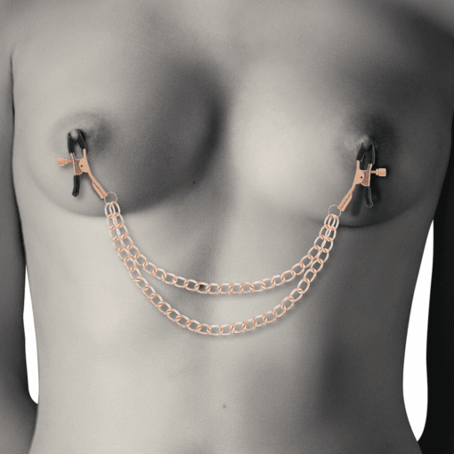 COQUETTE CHIC DESIRE - FANTASY PINZAS METALICAS PEZONES CON CADENA - Imagen 2
