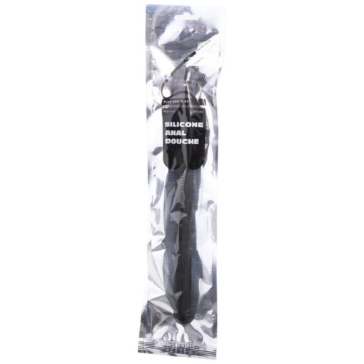 ALL BLACK - DUCHA ANAL SILICONA SISTEMA STOPPER 27 CM - Imagen 2