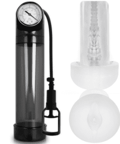 PUMP ADDICTED - BOMBA ERECCIÓN RX9 NEGRO CON MASTURBADOR