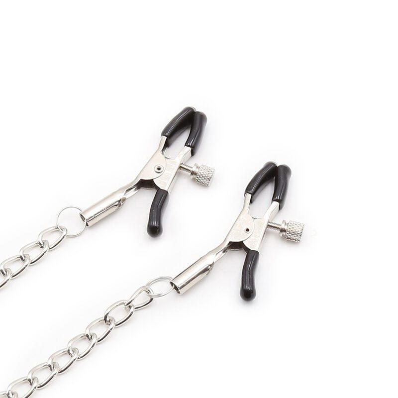 OHMAMA FETISH - MORDAZA DE ANILLA CON CADENAS Y PINZAS PEZONES - Imagen 3