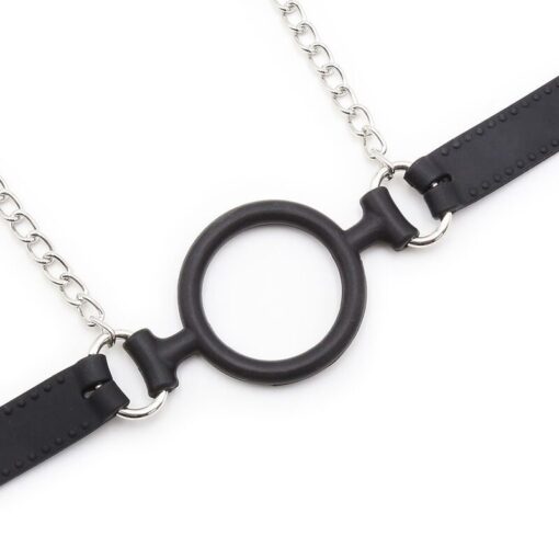 OHMAMA FETISH - MORDAZA DE ANILLA CON CADENAS Y PINZAS PEZONES - Imagen 4