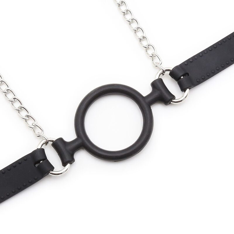 OHMAMA FETISH - MORDAZA DE ANILLA CON CADENAS Y PINZAS PEZONES - Imagen 4