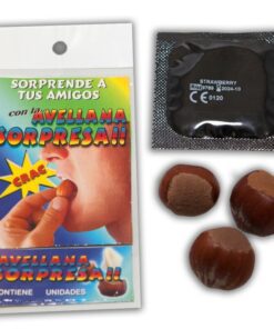DIABLO PICANTE - 3 AVELLANAS CON PRESERVATIVO SORPRESA