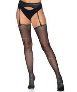 LEG AVENUE - MEDIAS BRILLANTES CON LIGUERO TALLA ÚNICA