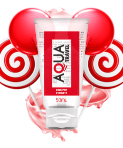 AQUA TRAVEL - LUBRICANTE BASE AGUA SABOR PIRULETA - 50 ML