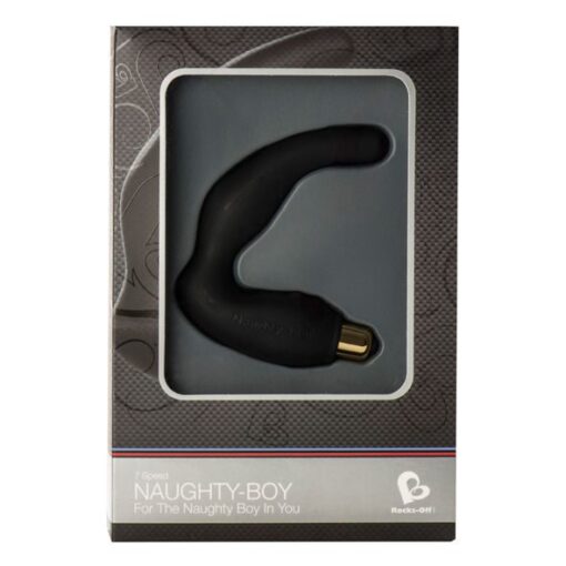 ROCKS-OFF - NAUGHTY-BOY MASAJEADOR DEL PUNTO G MASCULINO 7 V NEGRO - Imagen 2