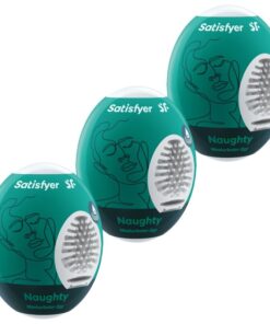 SATISFYER - 3 HUEVOS MASTURBADORES NAUGHTY