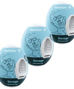 SATISFYER - 3 HUEVOS MASTURBADORES SAVAGE