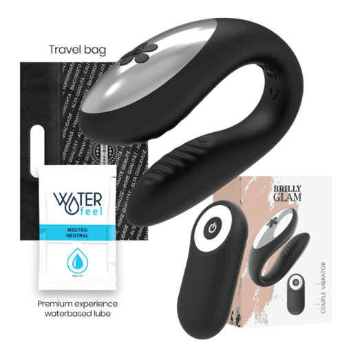 BRILLY GLAM - WE LOVE VIBRADOR PARA PAREJAS CONTROL REMOTO NEGRO - Imagen 2