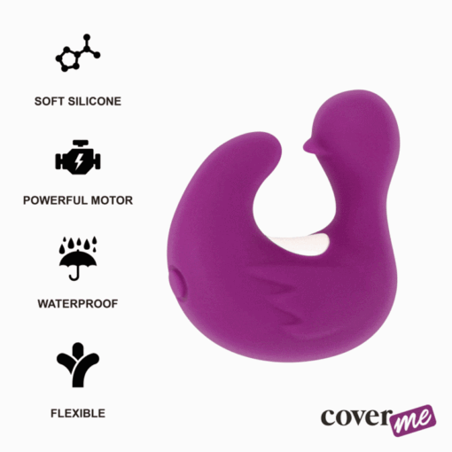 COVERME - DEDAL PATO ESTIMULADOR DE SILICONA RECARGABLE  DUCKYMANIA - Imagen 2