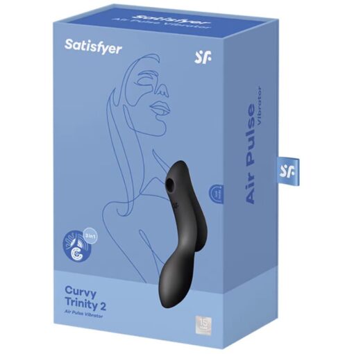 SATISFYER CURVY TRINITY 2 ESTIMULADOR Y VIBRADOR - MORADO - Imagen 4