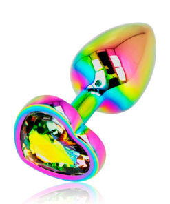 OHMAMA - PLUG ANAL CORAZÓN IRIDISCENTE TALLA S