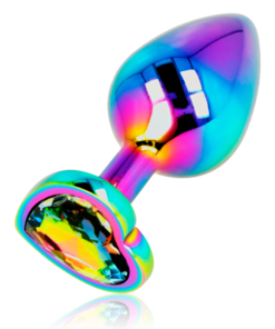 OHMAMA - PLUG ANAL CORAZÓN IRIDISCENTE TALLA M