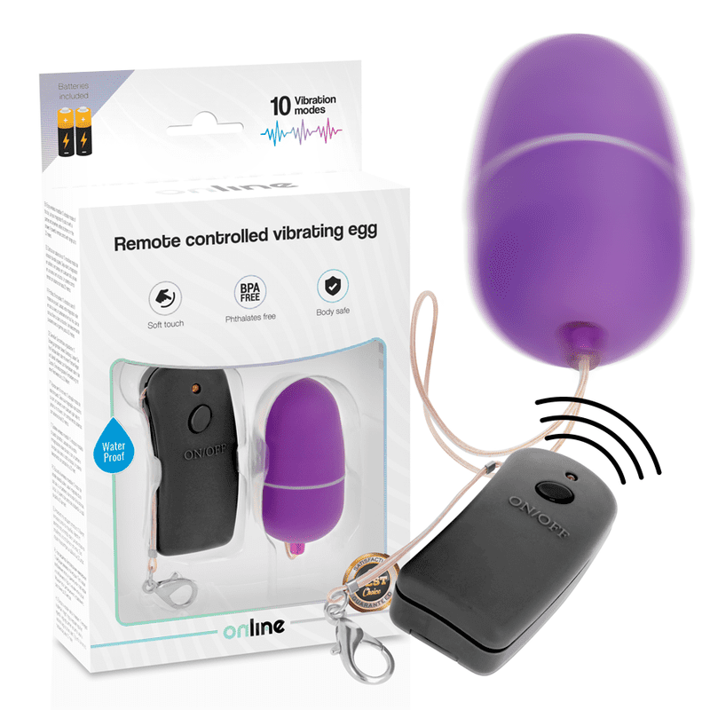 ONLINE - HUEVO VIBRADOR CON MANDO CONTROL REMOTO LILA - Imagen 2