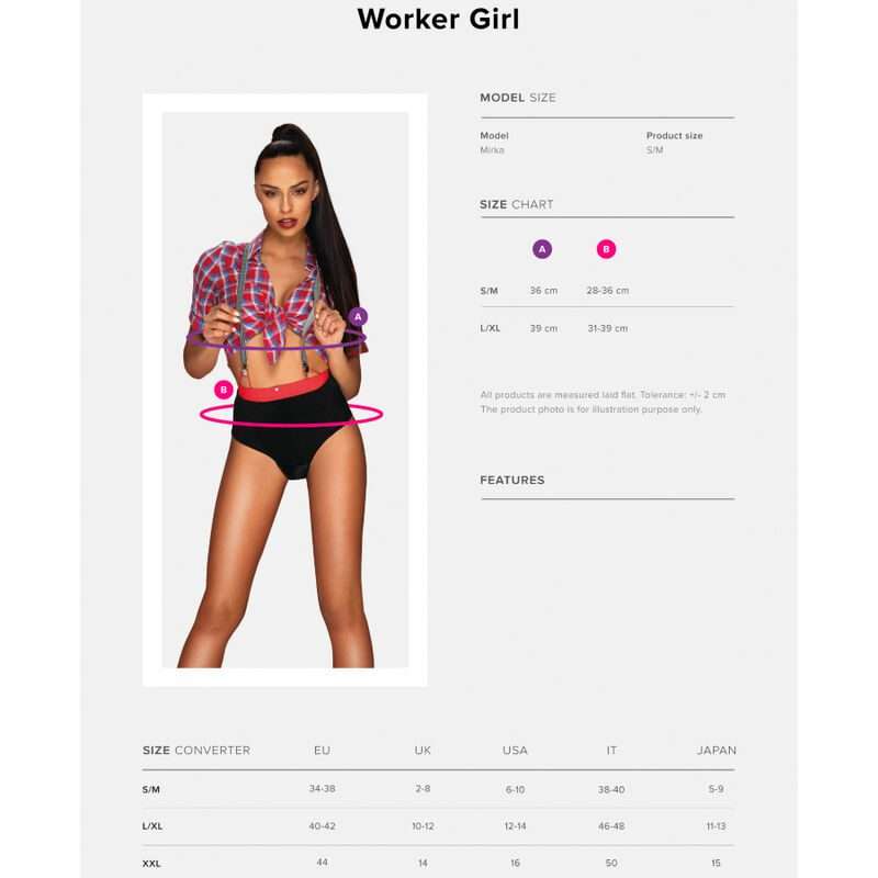 OBSESSIVE - WORKER GIRL DISFRAZ TRABAJADORA SEXY S/M - Imagen 5