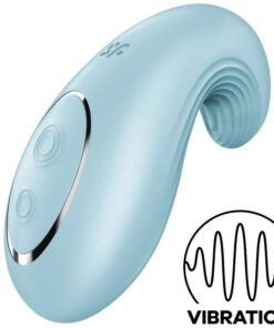 SATISFYER - DIPPING DELIGHT VIBRADOR LAY-ON AZUL