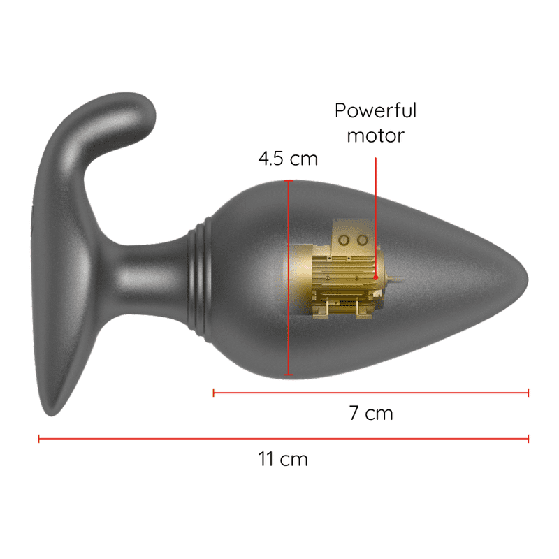 ONINDER - RIO PLUG ANAL VIBRADOR NEGRO - APP GRATUITA - Imagen 4