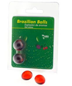 TALOKA - BRAZILIAN BALLS GEL ÍNTIMO FRESA  CEREZA 2 BOLAS