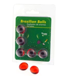 TALOKA - BRAZILIAN BALLS GEL ÍNTIMO FRESAS  CHAMPN 5 BOLAS