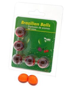 TALOKA - BRAZILIAN BALLS GEL ÍNTIMO FRESA  CEREZA 5 BOLAS