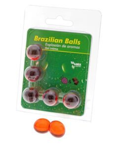 TALOKA - BRAZILIAN BALLS GEL ÍNTIMO FRESA  CHOCOLATE 5 BOLAS