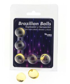 TALOKA - BRAZILIAN BALLS GEL EXCITANTE EFECTO VIBRACIÓN Y SHOCK 5 BOLAS