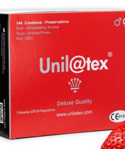 UNILATEX - PRESERVATIVOS ROJOS/FRESA 144 UDS