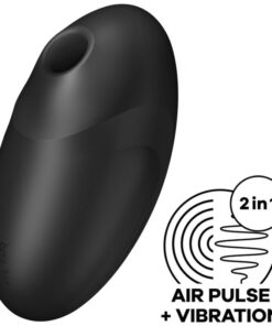 SATISFYER - VULVA LOVER 3 ESTIMULADOR Y VIBRADOR NEGRO