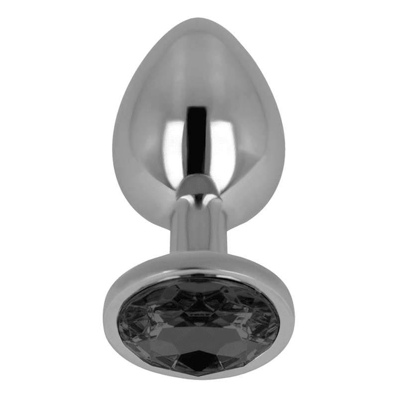 OHMAMA - PLUG ANAL CON CRISTAL NEGRO 8 CM - Imagen 2