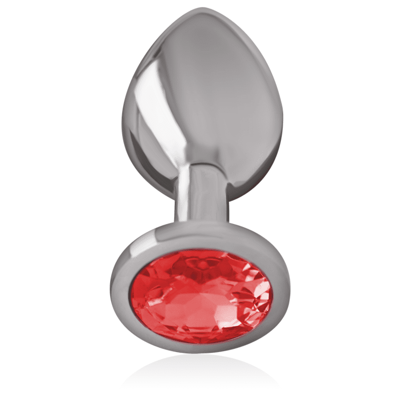 INTENSE - PLUG ANAL METAL ALUMINIO CON CRISTAL ROJO TALLA S - Imagen 3