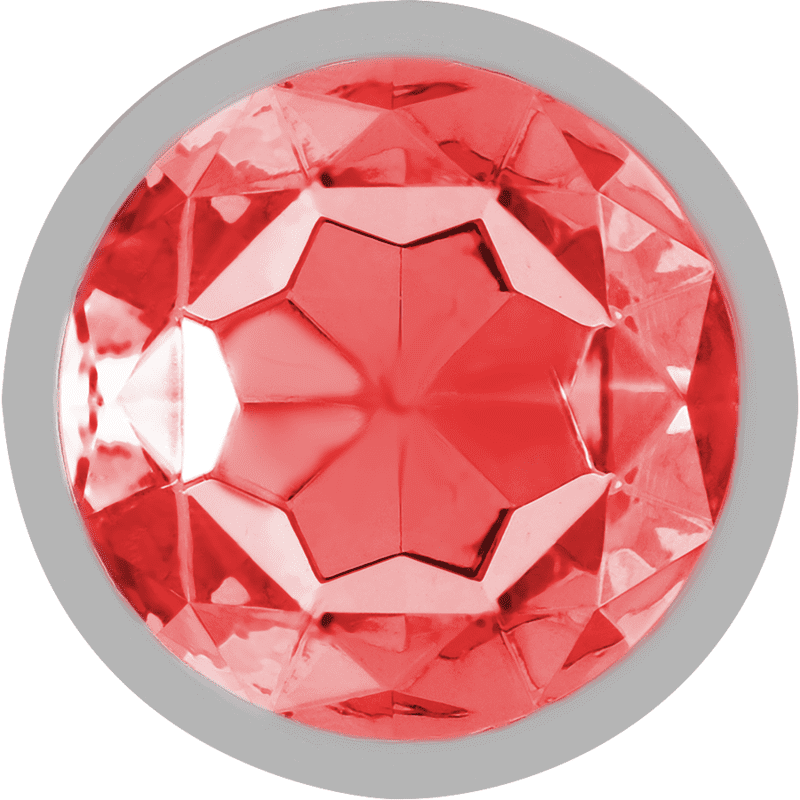 INTENSE - PLUG ANAL METAL ALUMINIO CON CRISTAL ROJO TALLA S - Imagen 4