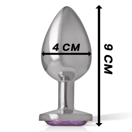 INTENSE - PLUG ANAL METAL ALUMINIO CON CRISTAL VIOLETA TALLA L - Imagen 5
