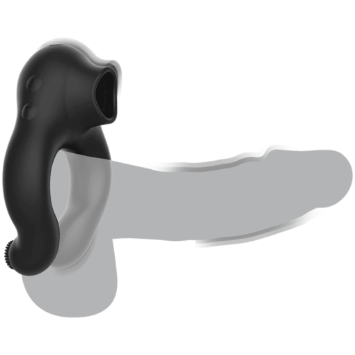 BLACKSILVER - ANILLO VIBRADOR SILICONA 3 MOTORES RECARGABLE NEGRO - Imagen 5
