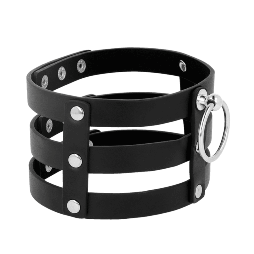 COQUETTE CHIC DESIRE - CHOKER CUERO VEGANO ESTILO FETISH - Imagen 3