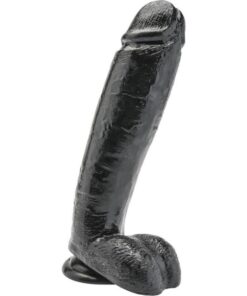 GET REAL - DILDO 25,5 CM CON TESTICULOS NEGRO