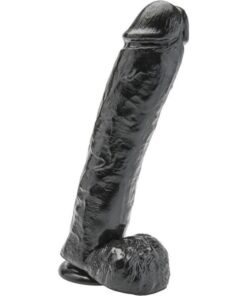GET REAL - DILDO 28 CM CON TESTICULOS NEGRO