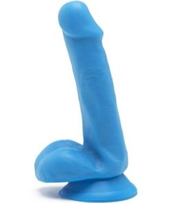GET REAL - HAPPY DICKS DILDO 12 CM CON TESTICULOS AZUL