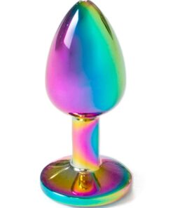 SECRETPLAY - METAL BUTT PLUG MULTICOLOR TALLA S 7 CM