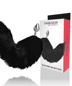 DARKNESS - PLUG ANAL SILVER 8 CM CON COLA NEGRO