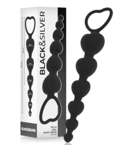 BLACKSILVER - MILA CADENA ANAL DE CORAZONES 18 CM
