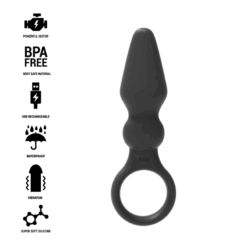 BLACKSILVER - OZZY POTENTE VIBRADOR PLUG ANAL SILICONA