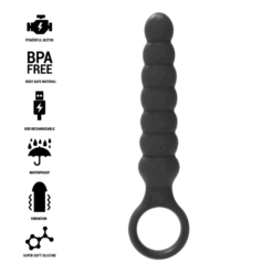 BLACKSILVER - BOB POTENTE VIBRADOR DILATADOR ANAL SILICONA