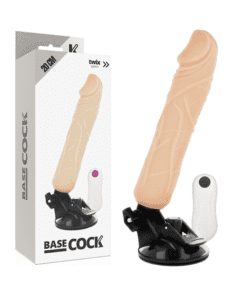 BASECOCK REALISTIC VIBRADOR CONTROL REMOTO NATURAL 20 CM