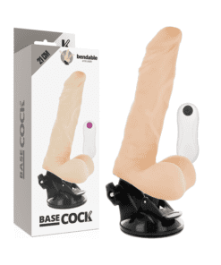 BASECOCK VIBRADOR ARTICULABLE CONTROL REMOTO NATURAL 21CM