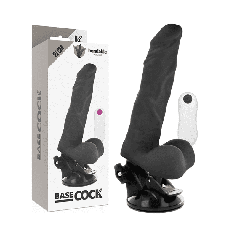 BASECOCK VIBRADOR ARTICULABLE CONTROL REMOTO NEGRO 21CM